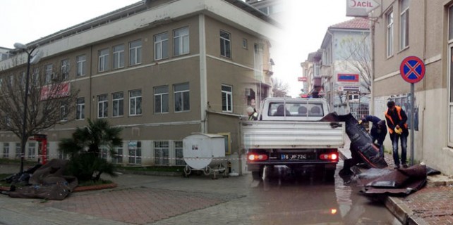 Facia teğet geçti! Lodos hastanenin çatısını uçurdu