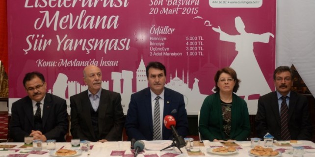 Liselerarası Mevlana şiir yarışmasına büyük ilgi