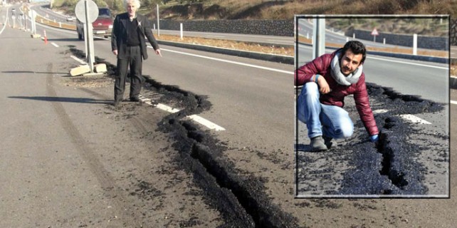 30 metre uzunluğunda dev çatlak!