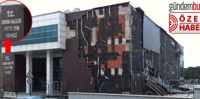 Bursa lodos Afet Merkezi'ni de vurdu! ÖZEL HABER