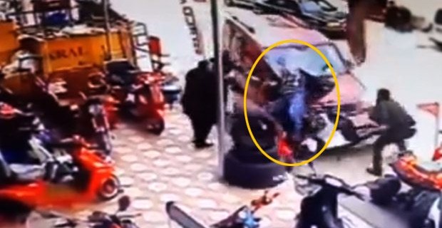 Fren yerine gaza basınca...