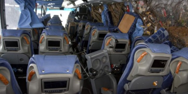 39 yolcu bu otobüsten sağ çıktı