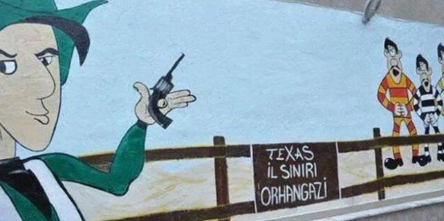 Bursaspor taraftarından süper koreografi