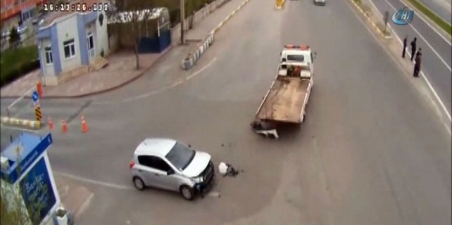 Akıl almaz kazaları MOBESE böyle kaydetti