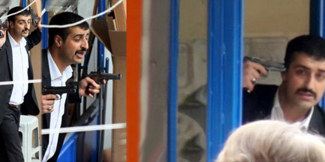 Başında silahla polise böyle direndi