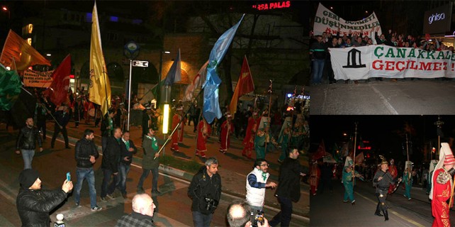 Teksas taraftarından Mehterli Çanakkale yürüyüşü