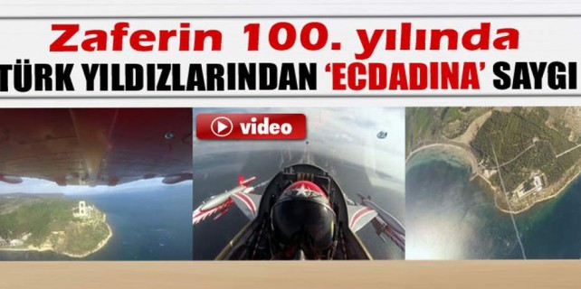 Türk Yıldızları Çanakkale'de şehitler için böyle uçtu