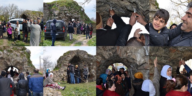 Bursa'da tarihi kalede süt izdihamı