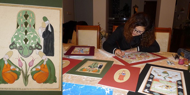 Ev hanımından muhteşem minyatürler