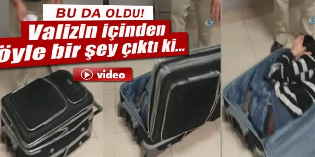 Yok artık! Valizin içinden bakın ne çıktı
