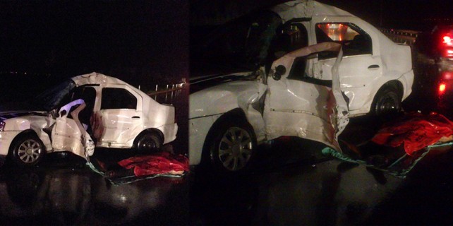 Kaygan yolda feci kaza!