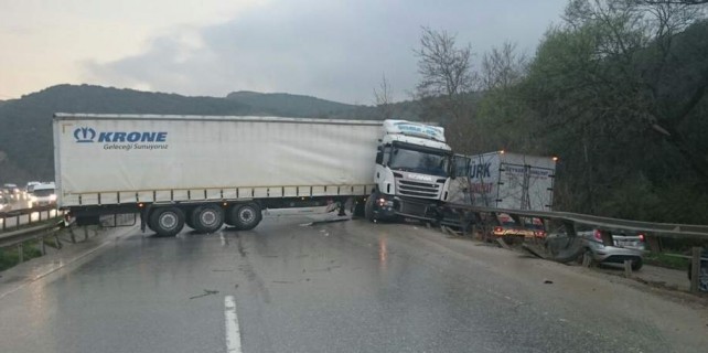 Bursa'da ana yolda korku dolu anlar