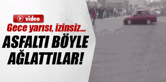Bursa'da asfaltı böyle ağlattılar