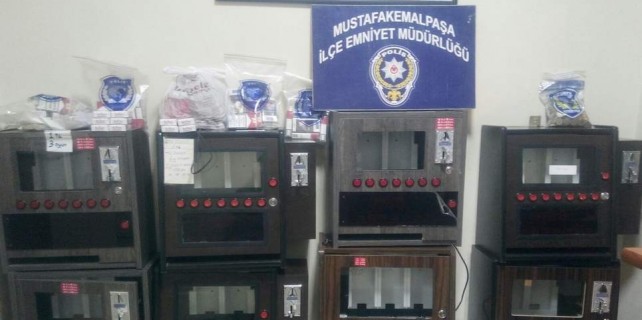 Bursa'da elektronik tombala operasyonu...