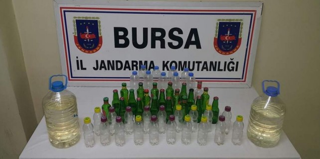 Bursa'da kaçak içki operasyonu...