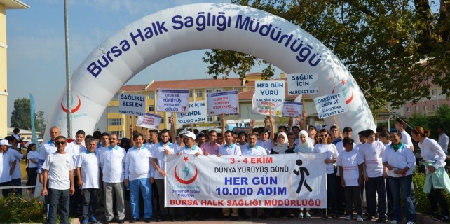Bursa'da sağlıklı hayat yürüyüşü