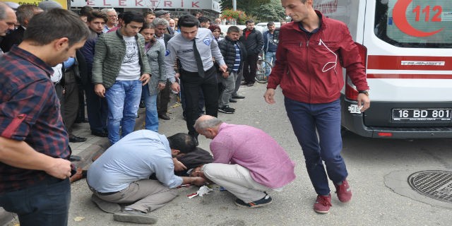 Bursa'da kaza! Çaresizce yardım bekledi
