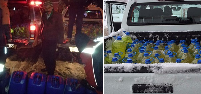 Bursa- İzmir yolunda mahsur kalanlara yakıt desteği