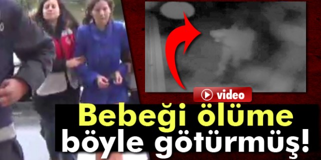 Bebeğini denize atan kadın kamerada