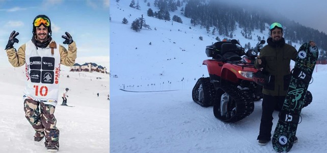 İşte kahraman snowboardcu