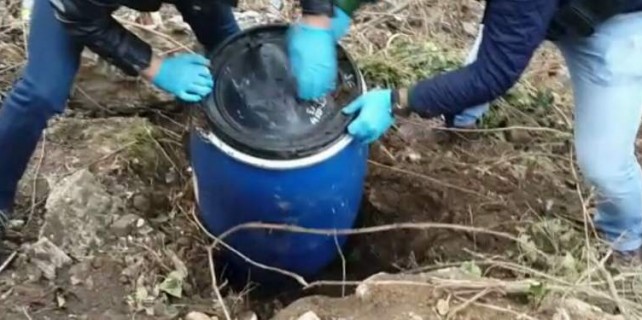 Bursa'da ormandan uyuşturucu fışkırdı