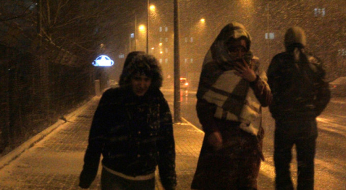 Nisan ayında lapa lapa kar yağdı