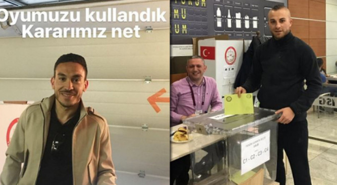 Ünlü futbolcular sandığa gitti