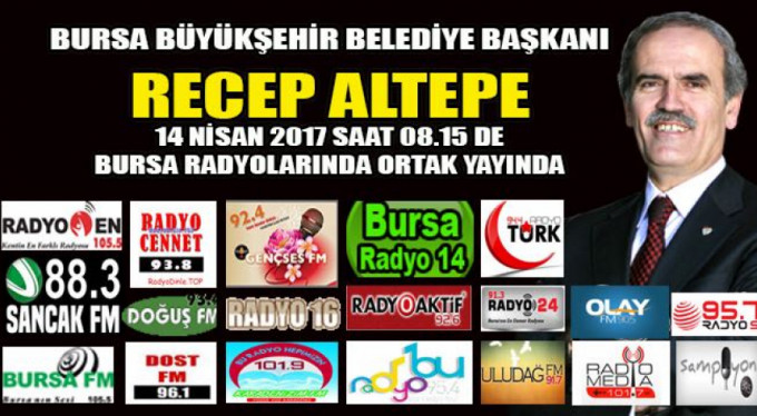 Başkan Altepe 19 radyoda ortak yayında