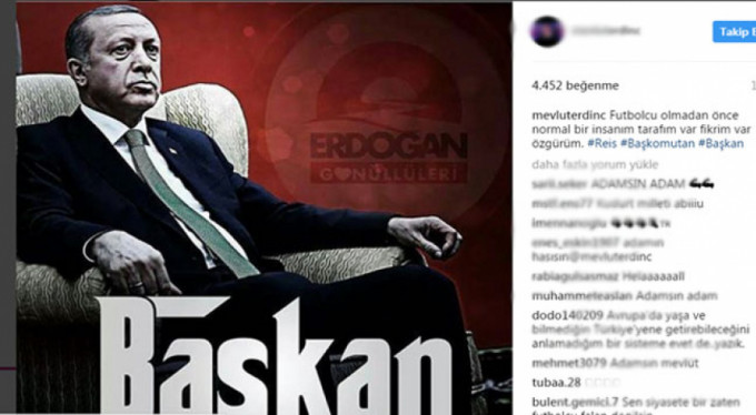 Yıldız futbolcudan 'Başkan' paylaşımı