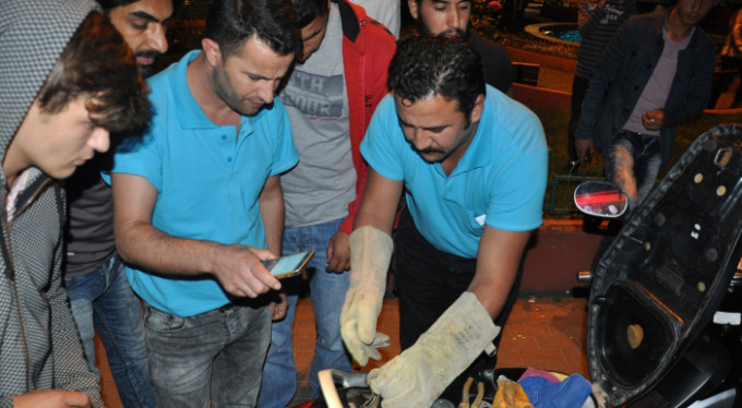 Bursa'da motosikletle yılan operasyonu