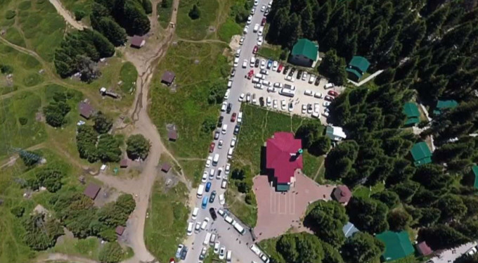 Uludağ'da 'Drone'lu takip!