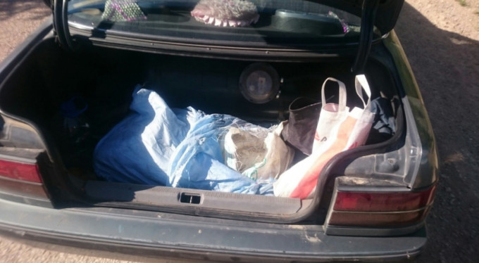 Çuval içerisine gizlemişler