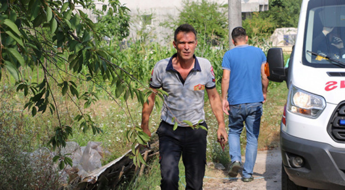 Yangına giden itfaiyeciye şok