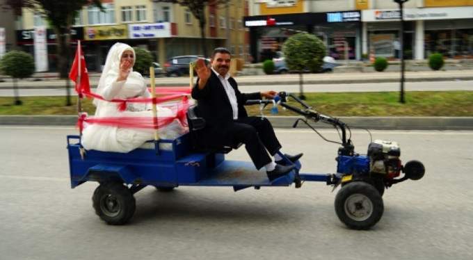 Sıra dışı gelin arabası