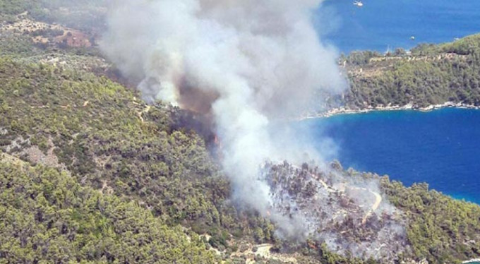 Orman yangını büyüyor! Havadan müdahale ediliyor