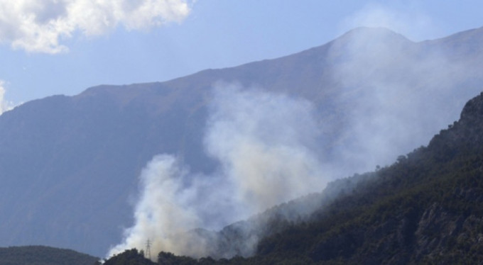 Turistlik beldede orman yangını