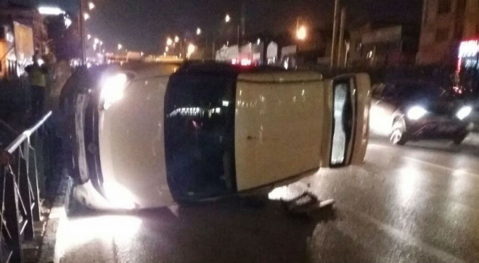 Bursa'da korkunç kaza! Takla attı