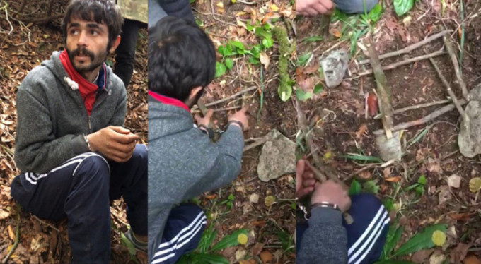 PKK'lı terörist, arazide böyle saklanıyormuş