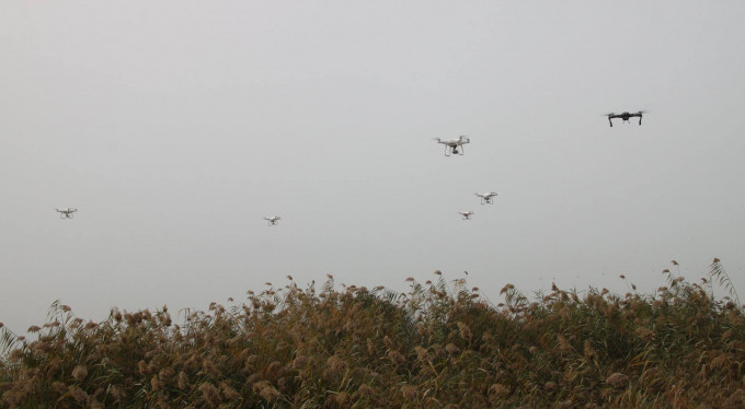 Bursa'da 20 drone onları yakalamak için havalandı