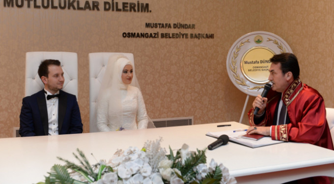 Yabancı gelin ve damatlar Osmangazi'yi seçti