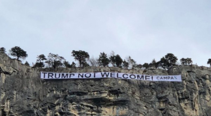 Davos'ta Trump protestosu!