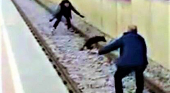 Bursa metrosunda köpek kurtarma operasyonu!