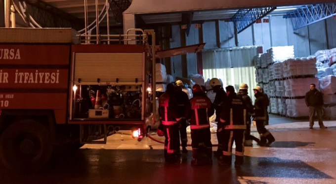 Bursa'daki fabrikada yangın!