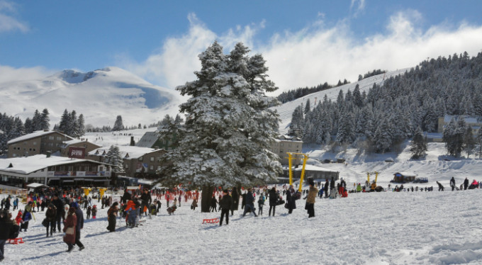 Uludağ'da kar sevinci