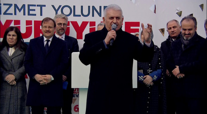 Başbakan Yıldırım Bursa'da coşkulu kalabalığa seslendi