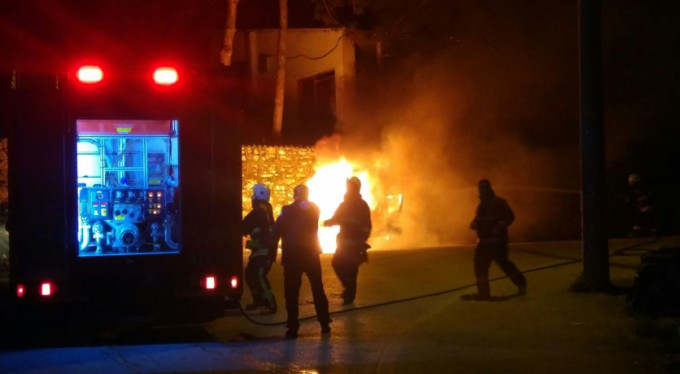 Uludağ yolunda alev alev yandı!