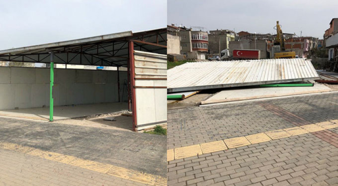 Bursa'da kaçak işyeri yıkıldı