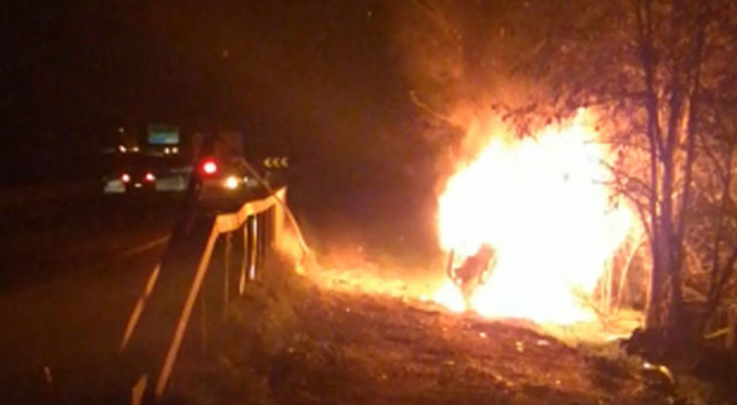 Bursa'da korkunç kaza! Alev alev yandı...