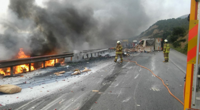 Bursa-Balıkesir yolunda dehşet anları!