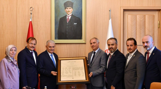 TBMM Başkanı Yıldırım, Bursa heyetini kabul etti